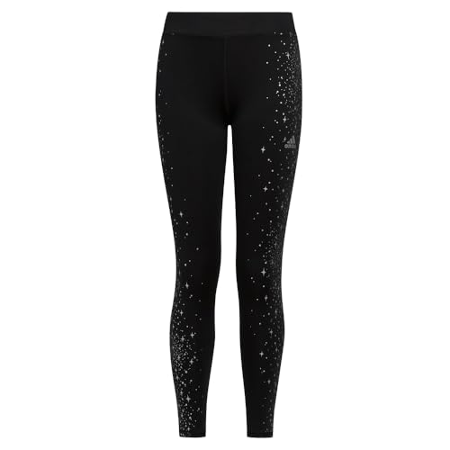 Collant long adidas filles AEROREADY noir argent taille L 14 ans pour entraînement sportif