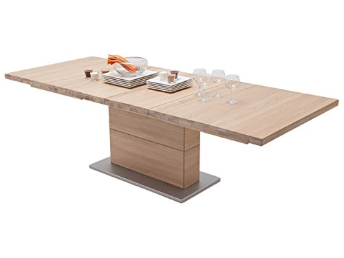 Preisvergleich Produktbild möbelando Esszimmertisch Tisch Auszugstisch Ausziehtisch Küchentisch Esstisch Carina III (Biancoeiche, 180(270) x100 cm)