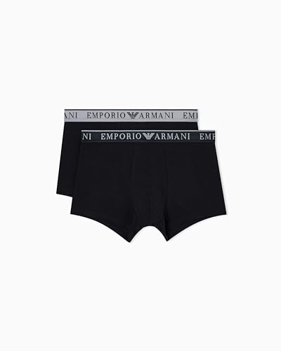 Emporio Armani Endurance - Paquete de 2 Calzoncillos para Hombre, Color Negro, Talla L, Negro, L
