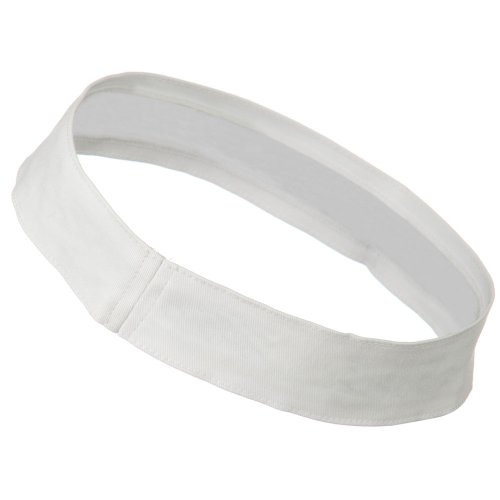 Cotton Twill Stretchable Hat Band (One Size, White) #TOP16