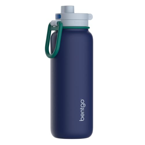 Bentgo Flip 2-in-1 Straw & Chug Leak-Proof Insulated Water Bottle, 24 fl oz