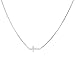 Dogeared Faith Small Sideways Cross Necklace 18" Sterling Silver