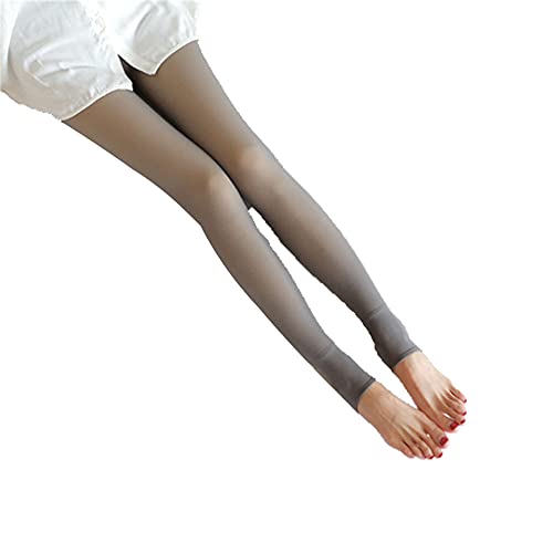 YYNN Translucent Warm Fleece Pantyhose - Flawless Legs Fake Women Slimming Stretchy Leggings Pant (300g,Grey)