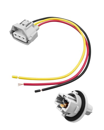 Front Turn Signal Light Connector Plug Harness and Bulb Socket Fit for Toyota Tacoma Tundra Corolla Venza Sequoia 2005-2015 Replace 90075-60060 9007560060