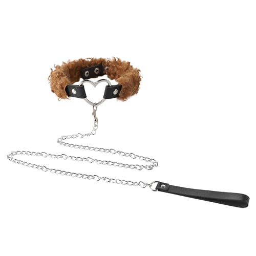 LONTG Collier Ras du Cou Sexy Collier avec Laisse Détachable Collier Ras du Cou Punk Gothique Colliers avec Chaîne Réglable Collier Sensuel Accessoires de...