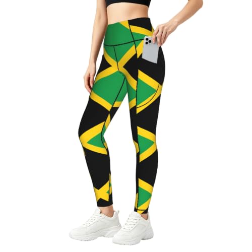 Leggings de la bandera de Jamaica para mujer ideales para el ejercicio y tu uso diario casual