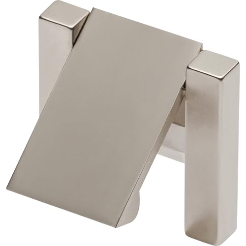 GTV Tirador de Mueble Basculante AA-114, Diseño Moderno Geométrico, Distancia entre Ejes 32 mm, Longitud 39 mm, Fabricado en Aluminio Anodizado, Color Aluminio