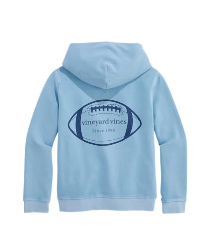 vineyard vines Boys Surf Terry Football Graphic Hoodie, Jake Blue, S