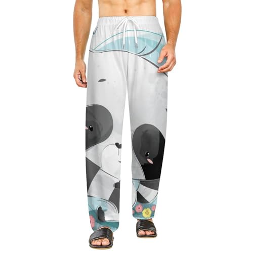 Vêtements de nuit femme avec poches et bas de pyjama long imprimé