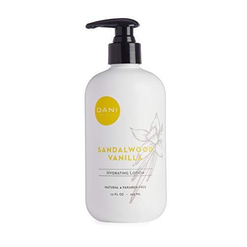 Dani Natural Hand & Body Lotion Naturals - Warm Sandalwood Vanilla Scented Aromatherapy - Moisturizing Shea Butter & Aloe - With Natural & Organic Ingredients - For Men & Women - 12 Ounce Bottle #TOP14