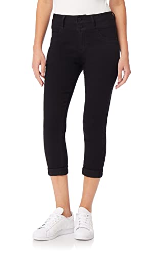 WallFlower Women's Sassy Crop High-Rise Insta Soft Juniors (Standard and Plus), Noir, 5