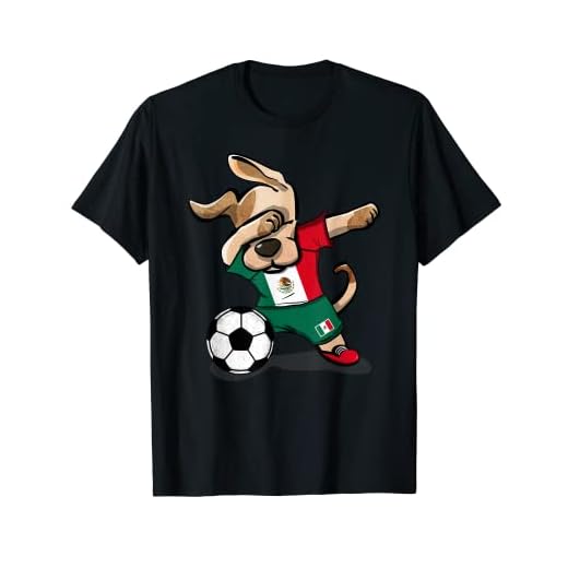 Dabbing Dog Mexico Soccer Fans Jersey Mexican Football Lover T-Shirt