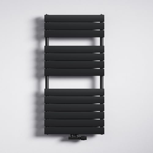 Mai & Mai Termosifone da Parete 120x60cm, Radiatore Scaldasalviette Termoarredo da Bagno Scalda Portasciugamani da Parete e Pavimento in Acciaio, Antracite