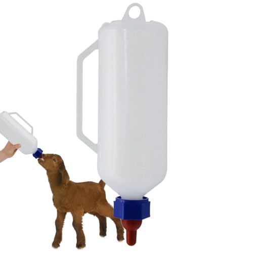 Biberón para bebé, botella de cabra, 1 l, tetina de silicona, botella de alimentación de cordero, bebedor de leche animal, accesorio para cabra de bebé, pienso lácteo para alimentar a las ovejas