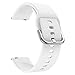 EWENYS Correa de repuesto para deportiva silicona suave de smartwatch, Compatibile con Samsung Galaxy Watch Active 2 40mm 44mm / Garmin vivoactive 3 / Amazfit GTS GTR 42mm (20mm, Blanco)