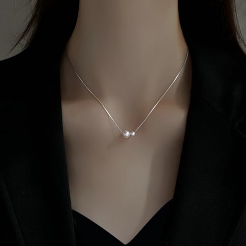 Collier à breloques en argent cadeau idéal avec pendentif perles - 4