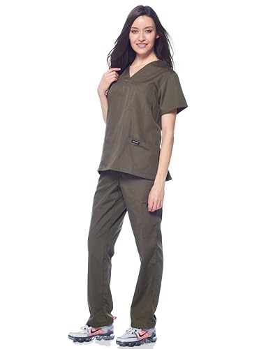image for Dagacci Medical Uniform Women's Medical Scrub Set Top and Pant, Oliver