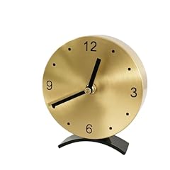 WUrnschmidt Solid Brass Small Gold Table Clock Silent Non Ticking, Battery Operated for Living Room photo WUrnschmidt Solid Brass Small Gold Table Clock Silent Non Ticking, Battery Operated for Living Room