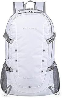 NODLAND Light Weight Backpack, 40L Foldable Water-Resistant Daypack, Hiking Outdoor Camping Rucksack for Men and Women, Large Capacity Black