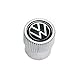 Volkswagen Black Logo Chrome Tire Stem Valve Caps