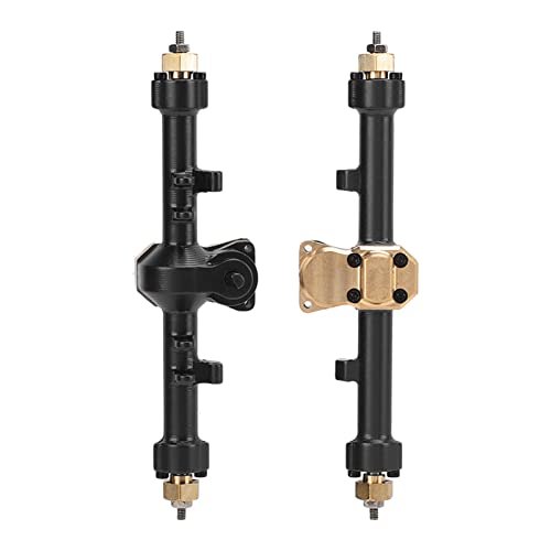RC Car Rear Axle Assembly, Durable Aluminum 96mm Complete Kit, 1/24 Scale Off-Road Parts for Hobbyists, Racers and Custom Builds(Black)