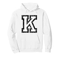 Shirts and gifts with a stylish distressed print of the letter K for names, words, sentences, athletes, sports clubs, teams or jerseys. Letter K t-shirts are nice birthday presents or Christmas gifts for people whose name starts with K If you are int...