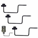 Sexoeie Trail Camera Mount with 360-Degree Camera Head,Hunting Trail Camera Holder Metal Sturdy Design Easy to Install and Widely Adaptable,Outdoor Hunting Accessories (Black, 3Pcs)