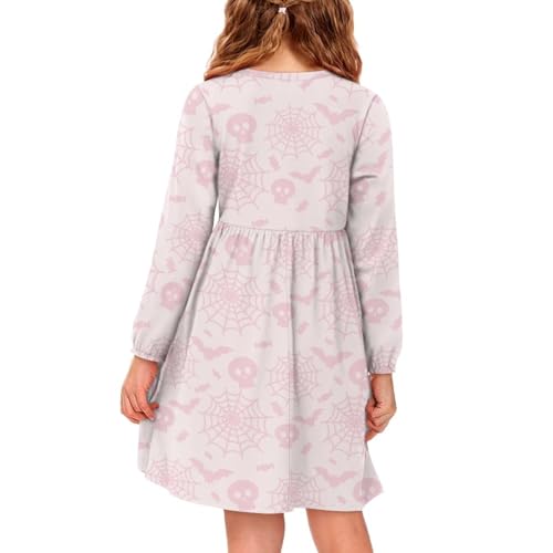 Casual Holiday Dress with Pockets for Girls Aged 5-14 Soft Stretchy Comfy Fall Winter Clothing with Long Sleeve2