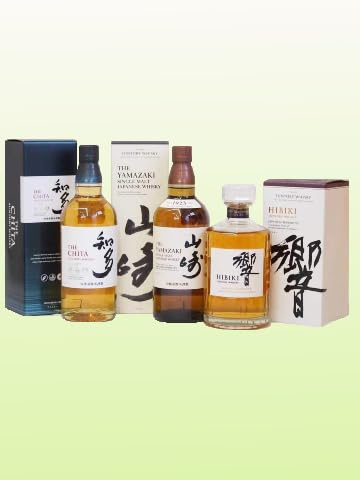 【セット品】ジャパニーズウイスキー3本セット、響JAPANESE HARMONY 700ml、シングルモルト山崎 700ml、知多 700ml