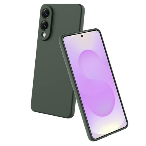 Image of Back Cover for Samsung Galaxy S25 Edge 5G | Full Camera Protection | Premium Liquid Silicon Case | Flexible Bumper Case for Samsung Galaxy S25 Edge 5G (Military Green)