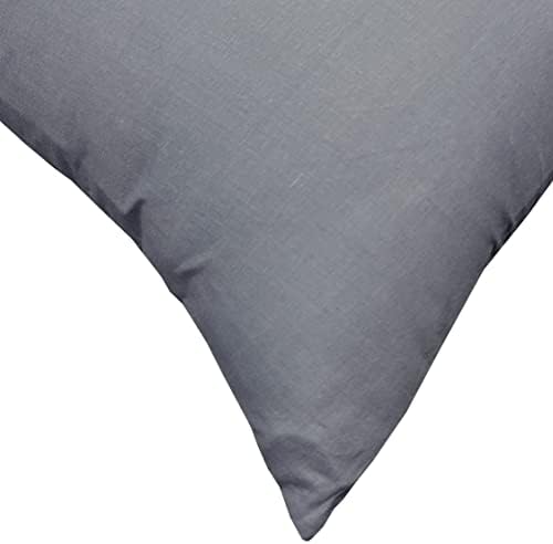 HOMELY IDEAS 4 Pack Cushion Covers 40cmx40cm with Invisible Zipper, 180TC Square Pillowcase for Livingroom, Sofa, Bedroom & Couch (4PCS, GREY)