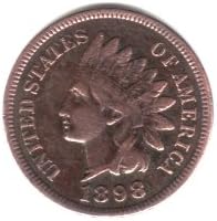 1898 U.S. Indian Head Cent / Penny Coin