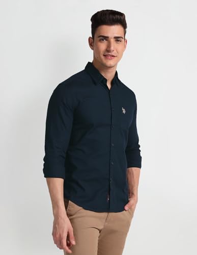 Image of U.S. Polo ASSN. Men's Cotton Slim Fit Shirt