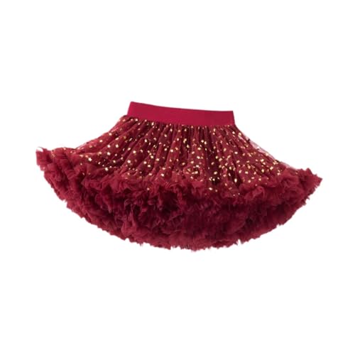 Girls Tutu Skirt with Layered Tulle Design for Dance Ballet Performances, L Size with Star