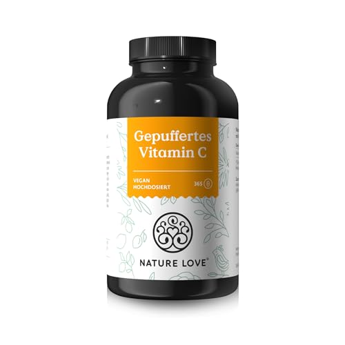 NATURE LOVE® Gepuffertes Vitamin C - Hochdosiert...