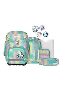 ergobag Pack Set ergonomischer Schulranzen Flexibel 6-teilig Set 1. Klasse Grundschule für Mädchen und Jungen