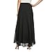 Alex Evenings Women's Long Maxi Skirt (Regular and Petite), Black, XL