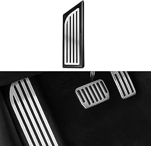 Antidérapant Couvre-pédale pour Tesla Model 3 Model Y, Carburant en Alliage D'aluminium Pédale De Frein Pédale Rest Pads Tapis Couverture Accessoires Voiture (Pédale de Repos)