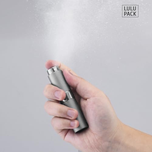 Image of Lulupack Travel Perfume Bottle Refillable - 10ml Cologne Spray Atomizer Mini - Small Travel Size Empty Sprayer for Refill Sample Container - Portable Fragrance Decant Dispenser for Women Men 3PCS Grey