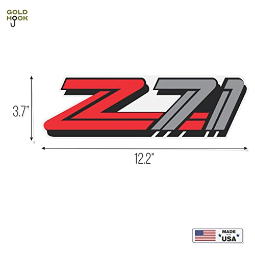 GOLD HOOK Z71 4x4 Decals Compatible with Chevy Silverado - F (2007-2013) Bed Side 1500 2500 3500 HD, Set of 2, Premium Series (Metallic Finish) by GOLD HOOK - Image 3