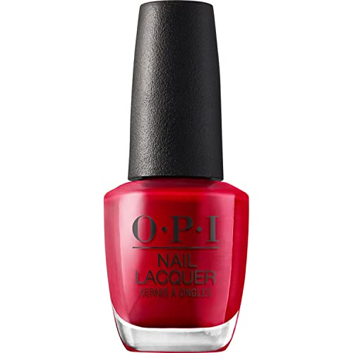 OPI Nail Lacquer The Thrill of Brazil | Opaque Bright Red Crème Chip Resistant Nail Polish | Vegan,...