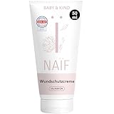 Naïf Crème pour le Change Bébé & Enfant – 0% parfum, pommade au zinc, aux ingrédients naturels, soin peau sensible – 50 ml