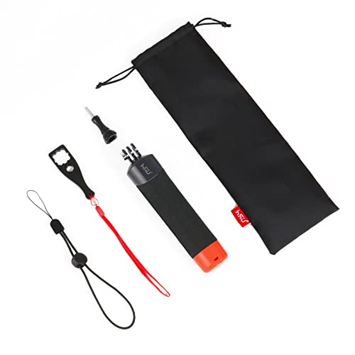 Hsu Floating Hand Grip Waterproof Monopod Compatible With Gopro Hero 11/10 Black/Hero 9 Black, Handle Mount For Hero 8/7/6/5/4/ Akaso Campark Osmo Action Camera/Xiao Yi Action Camera #TOP6