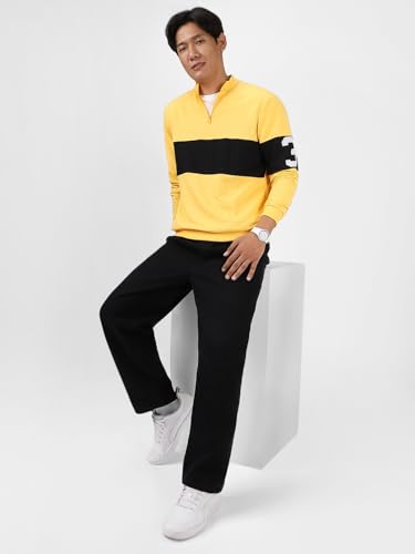 Image of Urbano Fashion Men's Cotton Color Block Sweatshirt