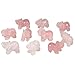 mookaitedecor Rose Quartz Elephant Crystal Sculpture Statue Healing Reiki Pocket Gemstone Figurines Crafts 1.5 Inch