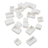 PandaHall 100 Stück Aquarellfarben (50 Stück Volle Pfannen, 50 Stück Halbe Pfannen) Weißer Kunststoff Leere Farbpfannen Für DIY Aquarellöle Oder Acrylmalerei Reisezinn Fall Palette Palette