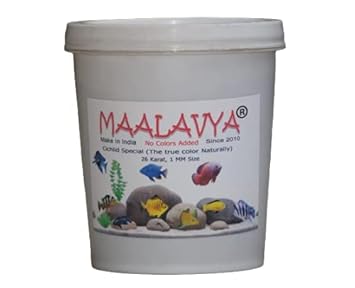 Maalavya 0.5KG Fish Feed/Food 26 Karat Cichlid Special 1MM Size (No Colors Added) Fish Food