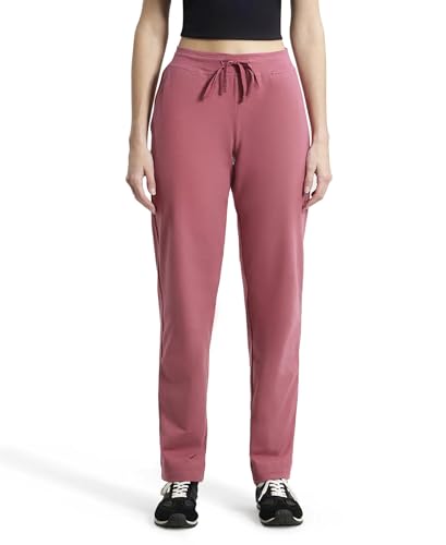 Image of Jockey 1302 Women's Super Combed Cotton Elastane Stretch Relaxed Fit Trackpants with Side Pockets