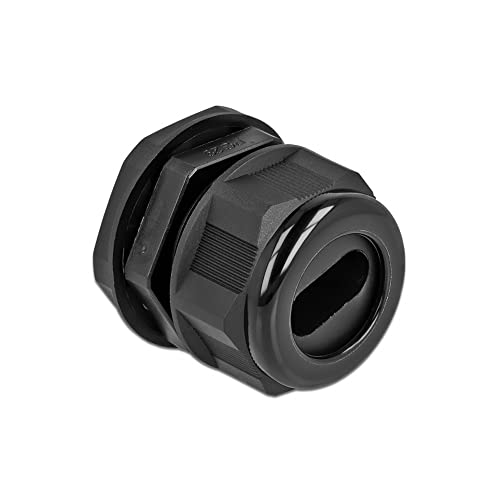 Racor de cable PG29 negro Delock prensaestopas plano para pasacables electricos kit de 2