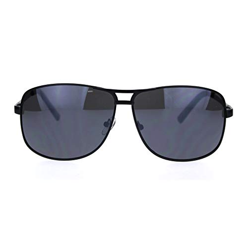 Mens Narrow Spring Hinge Officer Style Pilots Metal Sunglasses